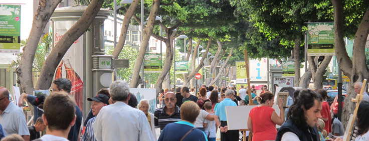 Mesa y Lopez Shopping area Las Palmas at Gran Canaria